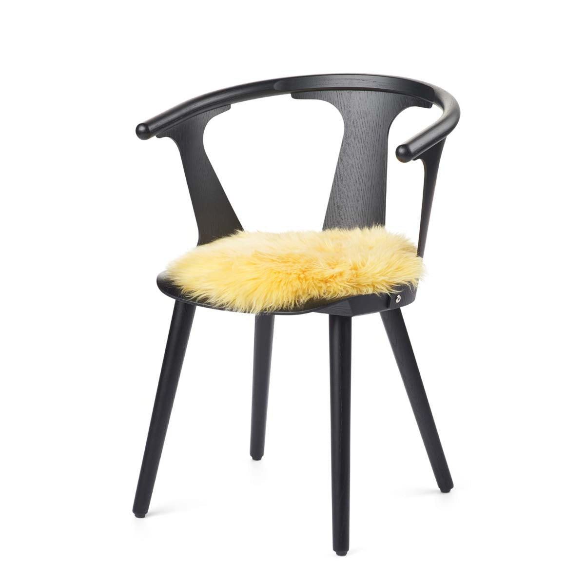 Pitkä Villa Lampaannahka Istuinpäällinen | Ø38 cm Sitruuna