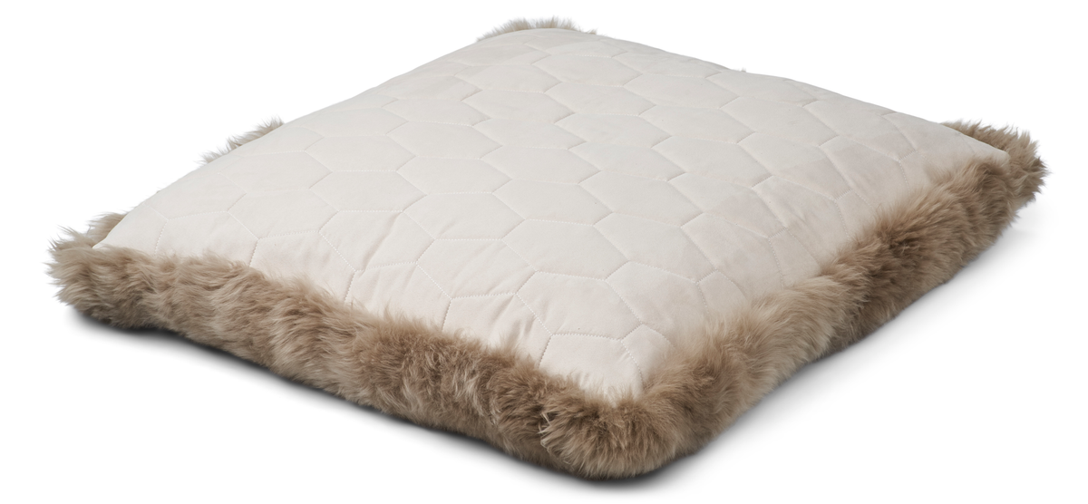 Maxi Float -tyyny | Pitkä villa | 90x90 cm Taupe