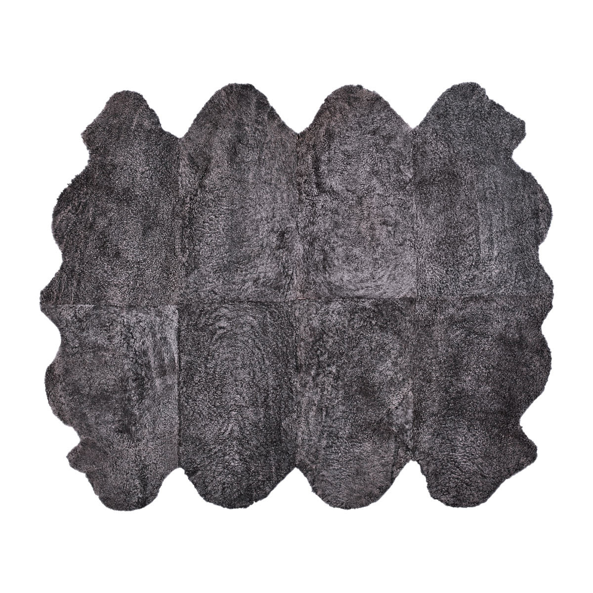 Premium | Uusiseelantilainen Lampaannahka | Lyhyt Kiharavailla | Matto 180x214 cm Antrasiitti