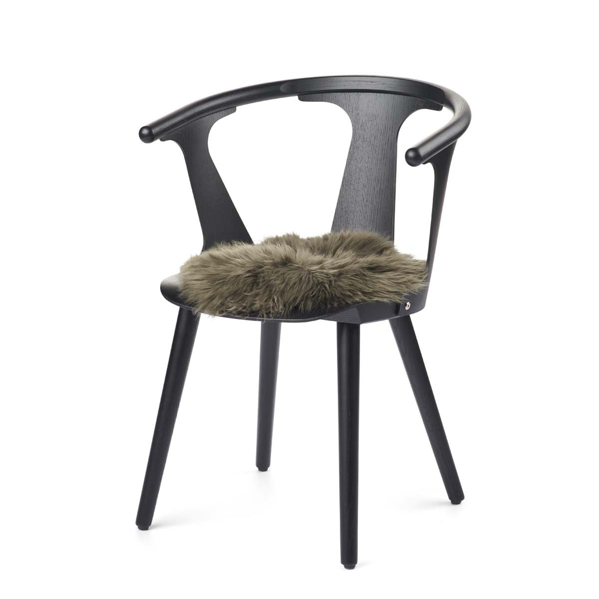Pitkä Villa Lampaannahka Istuinpäällinen | Ø38 cm Hedge Green