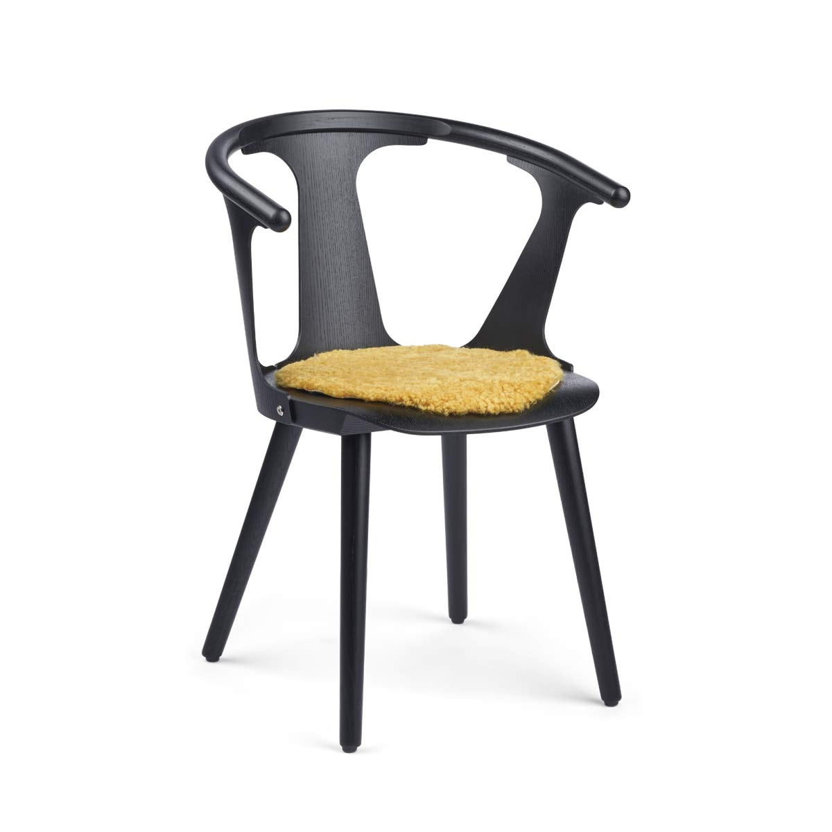 Lyhyen Villan Lampaannahkainen Istuinpäällinen | Ø38 cm Korallikeltainen