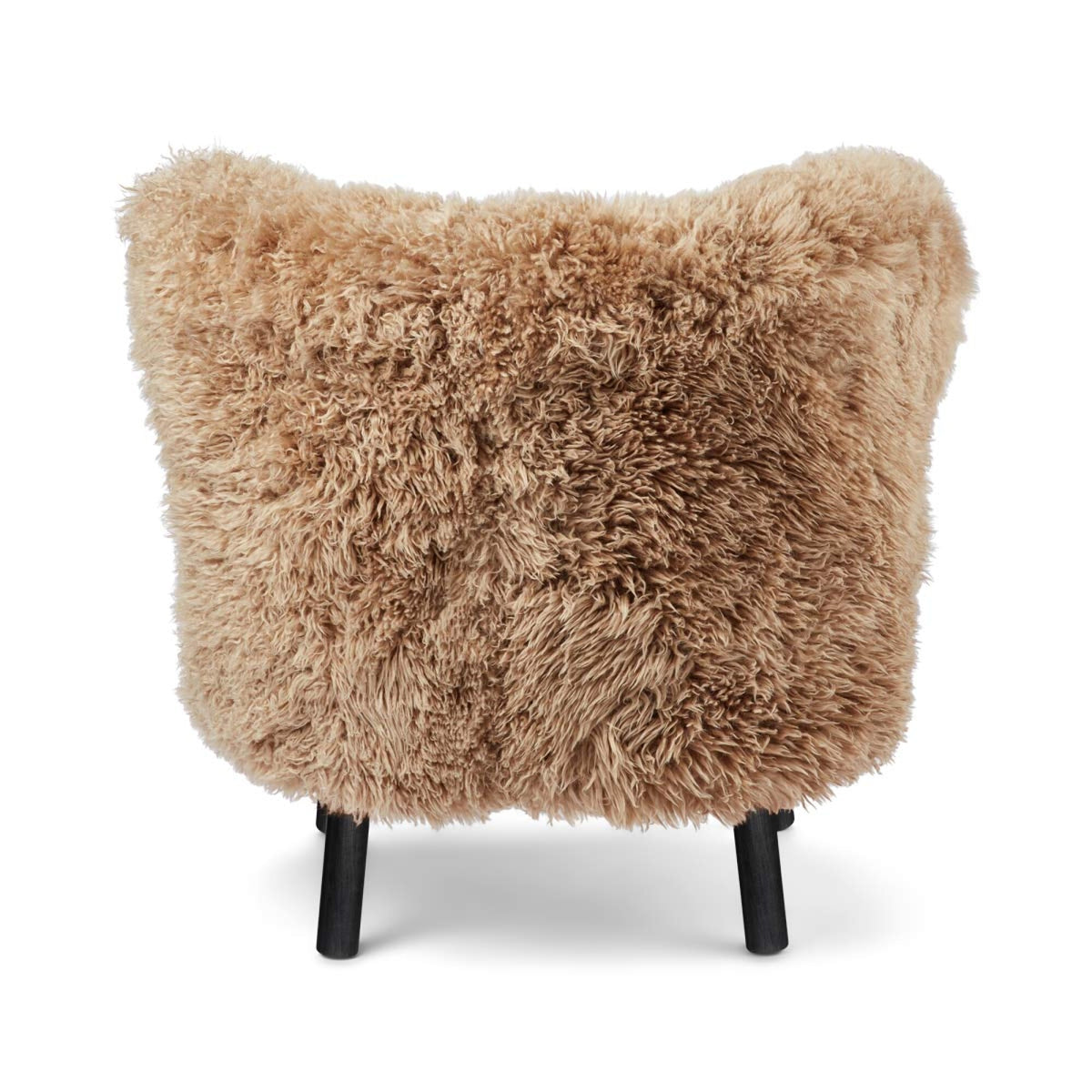 Emil Lounge Chair | Pitkä Villa Hunaja / Mustat pyökkijalat