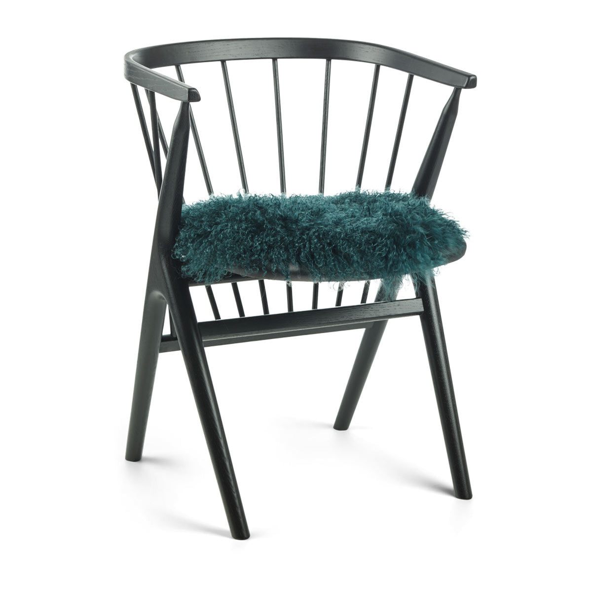 Tiibetiläinen Lampaannahka Istuinpäällinen | 38 cm Kaspiansininen