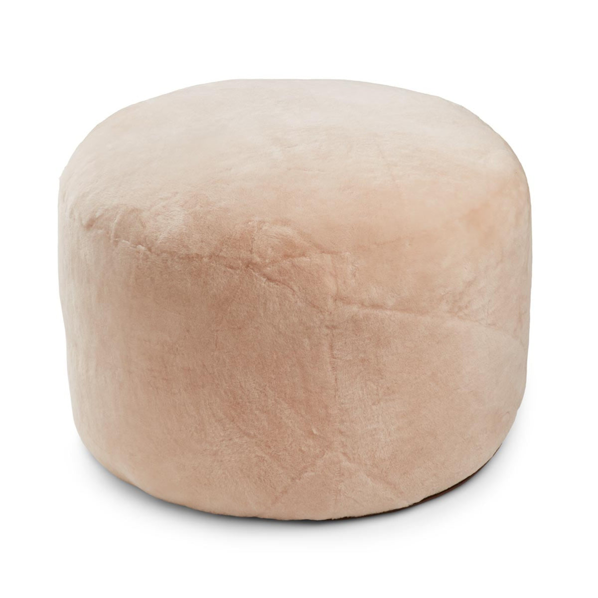 Pyöreä mokkasiini-rahilampaannahka | ø55xH46cm Kastanja
