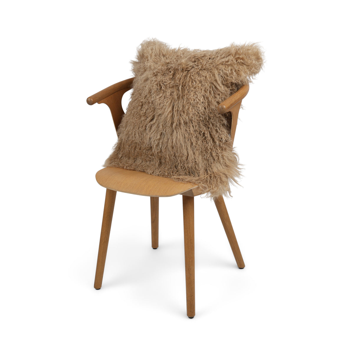 Lampaannahkatyyny | Mongolialainen | 50x50 cm Sand Taupe