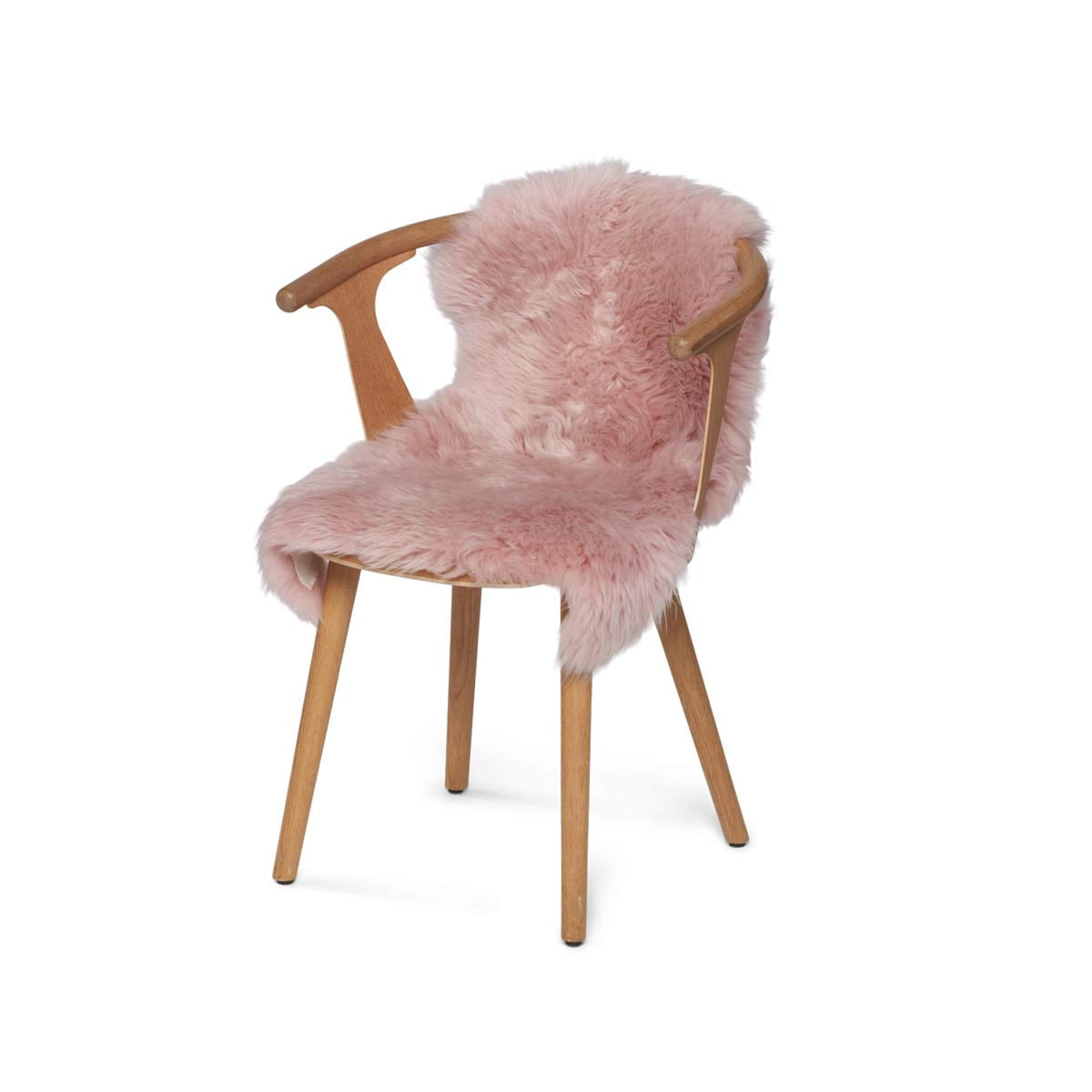 Merinolampaannahka värjätty | Uusi-Seelanti | Pitkä villa | n. 90x60 cm Rosa