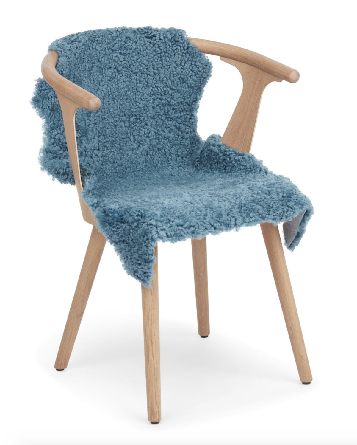 Uusiseelantilainen Lampaannahka | Lyhyt Villa | Värjätty | 90 cm Korallinsininen