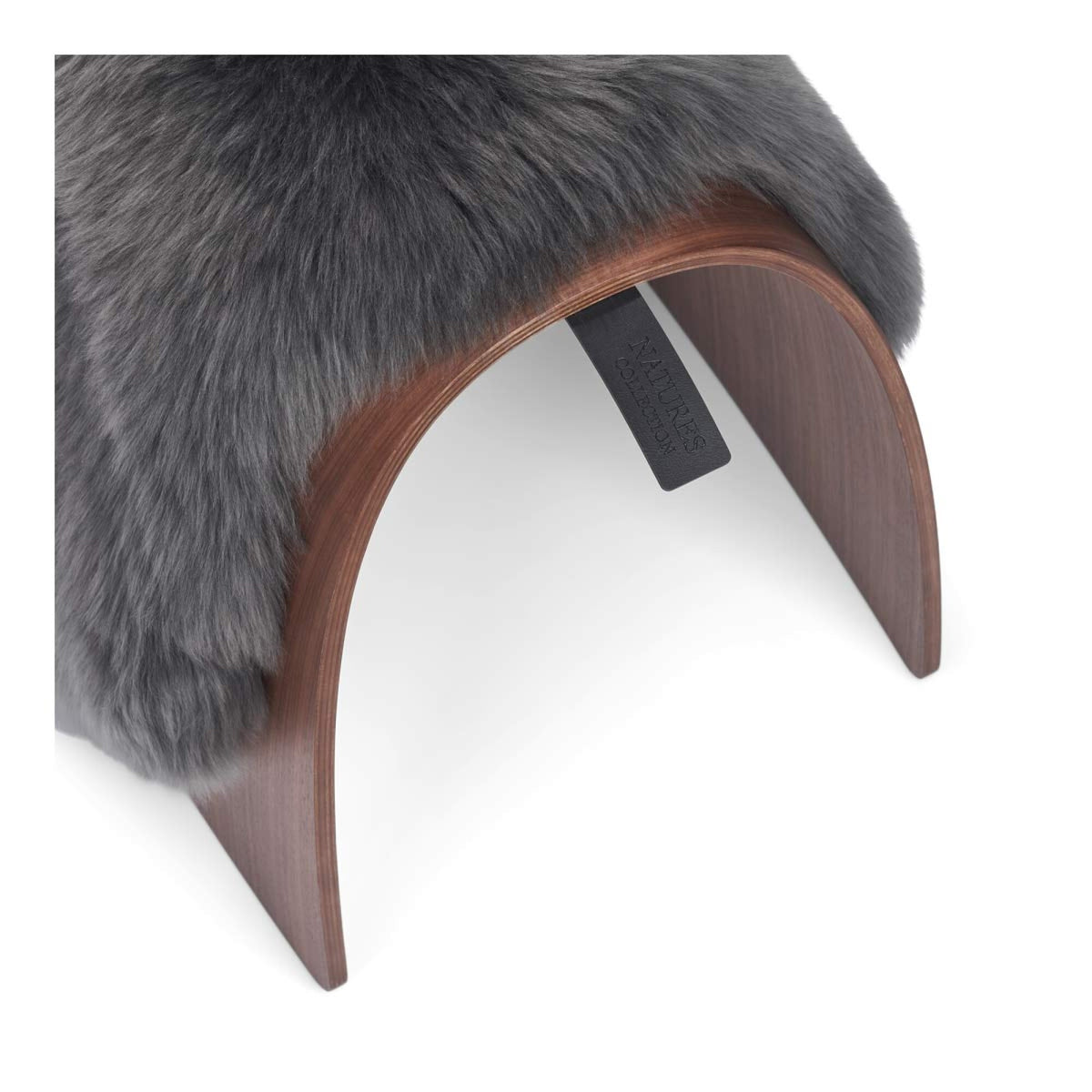 Sheep Stool -päällinen | Pitkä villa Teräs / 100x37 cm