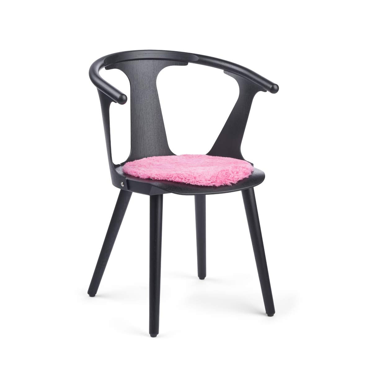 Lyhyen Villan Lampaannahkainen Istuinpäällinen | Ø38 cm Korallinpinkki