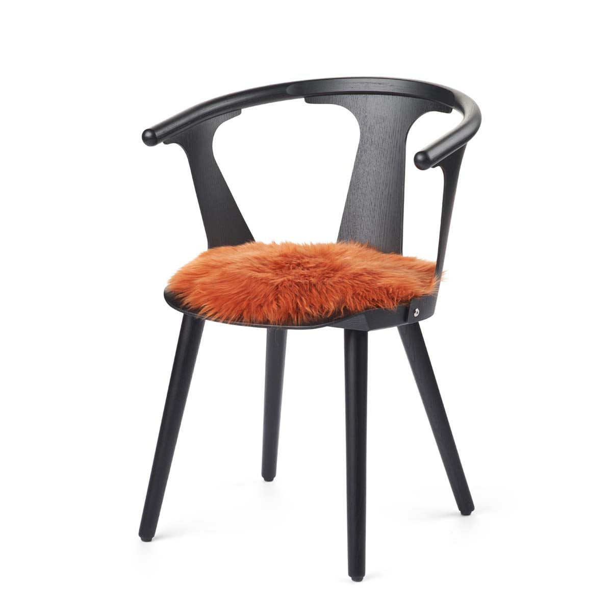 Pitkä Villa Lampaannahka Istuinpäällinen | Ø38 cm Ruoste