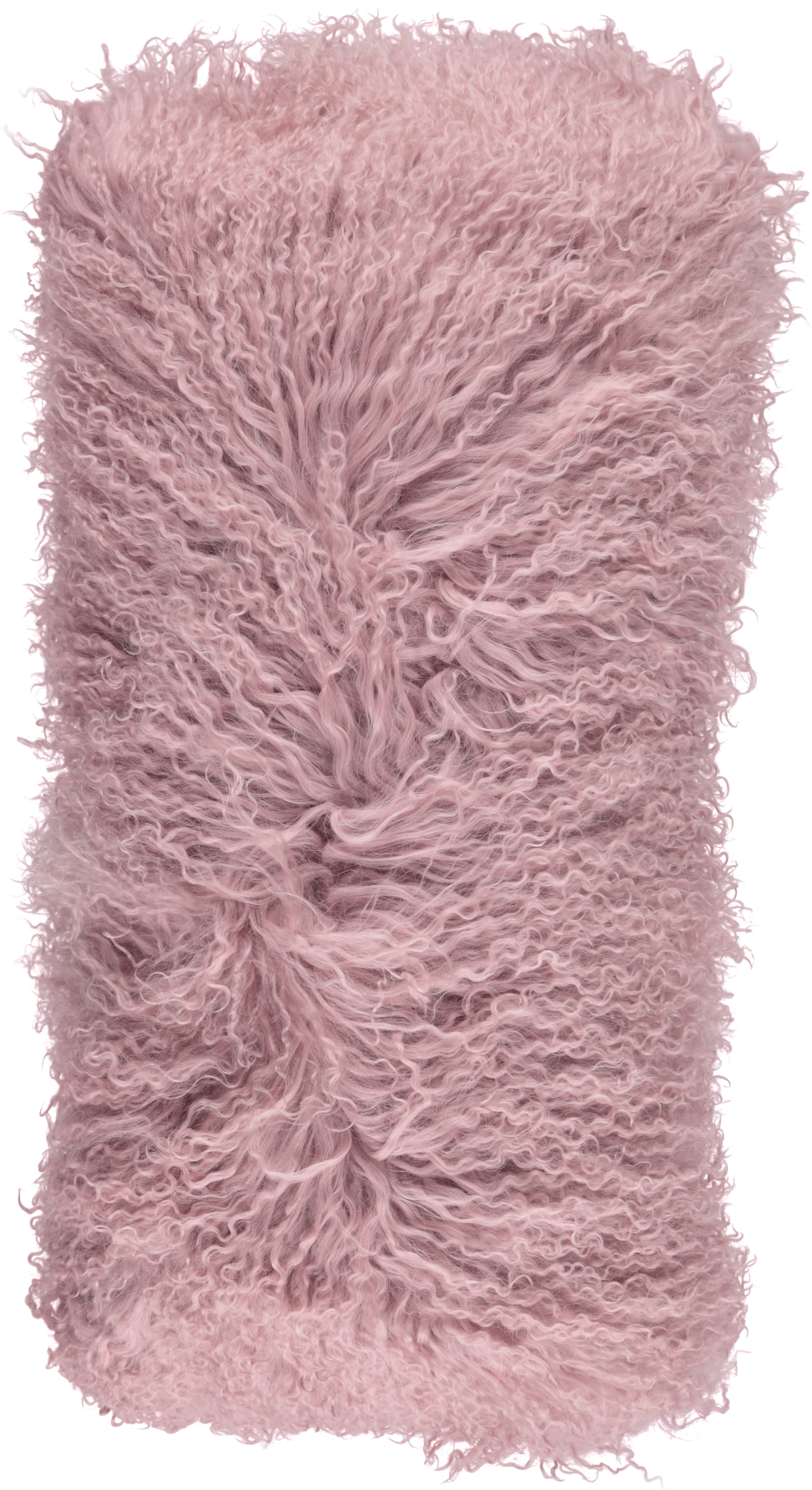 Mongolialainen kiharakarvainen tyyny | 28x56 cm Rosa