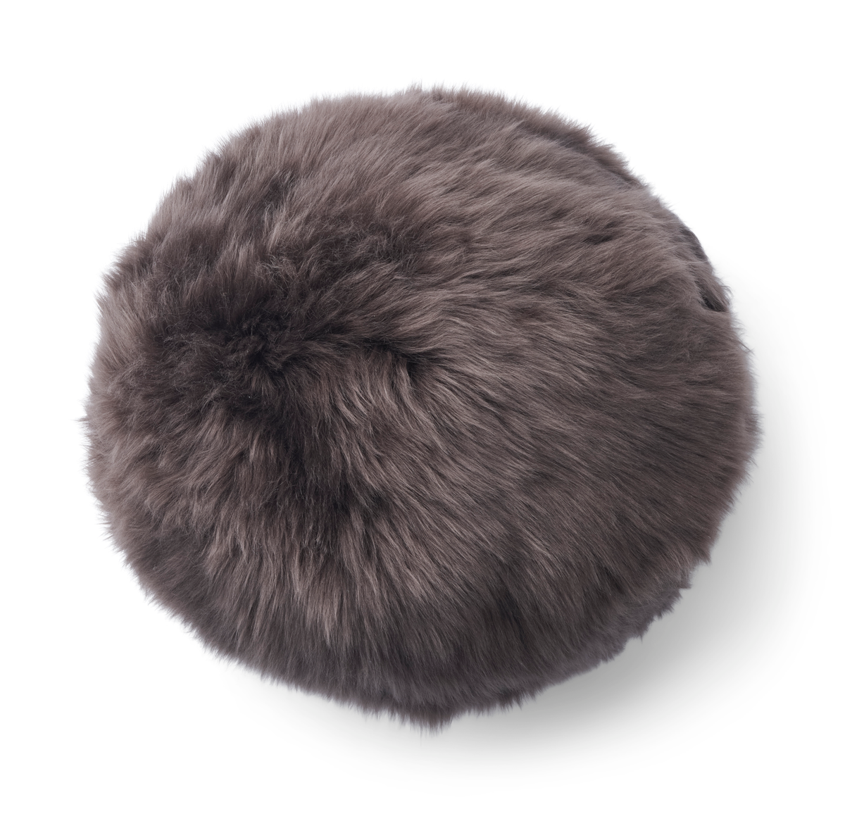 Angelite-pyöreä tyyny | D30 cm | D25 | D35 | Pitkä villa Pähkinä / D30 cm