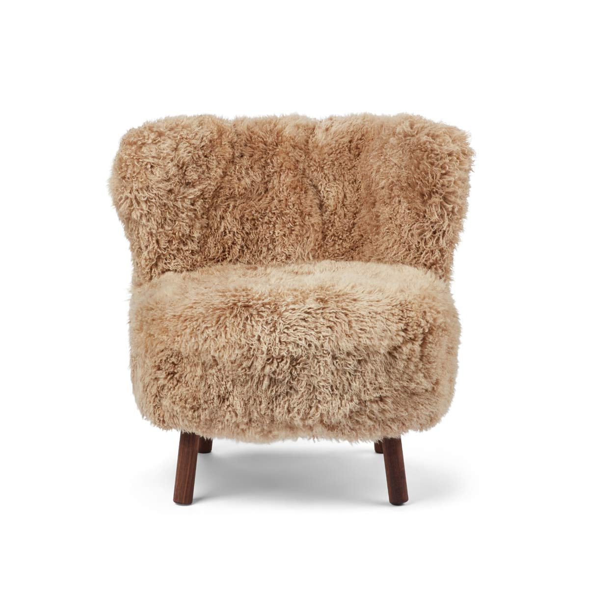 Emil Lounge Chair | Pitkä Villa Hunaja / Pähkinäpuujalat