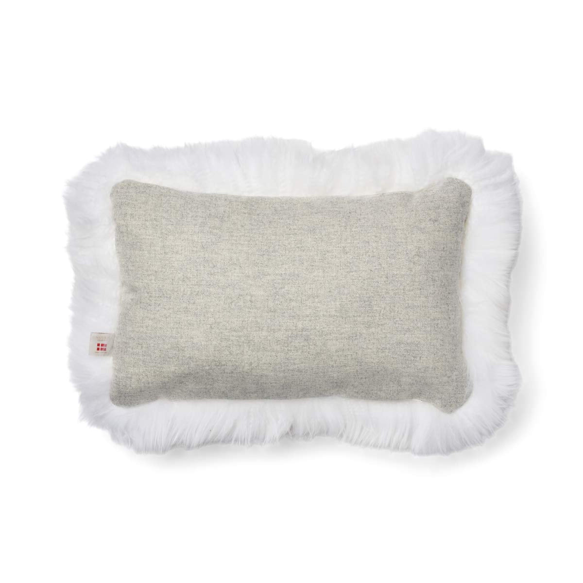 Pitkä Villa Lampaannahkatyyny | 52x52 cm | 34x52 cm Hopea/Norsunluu / 34x52 cm
