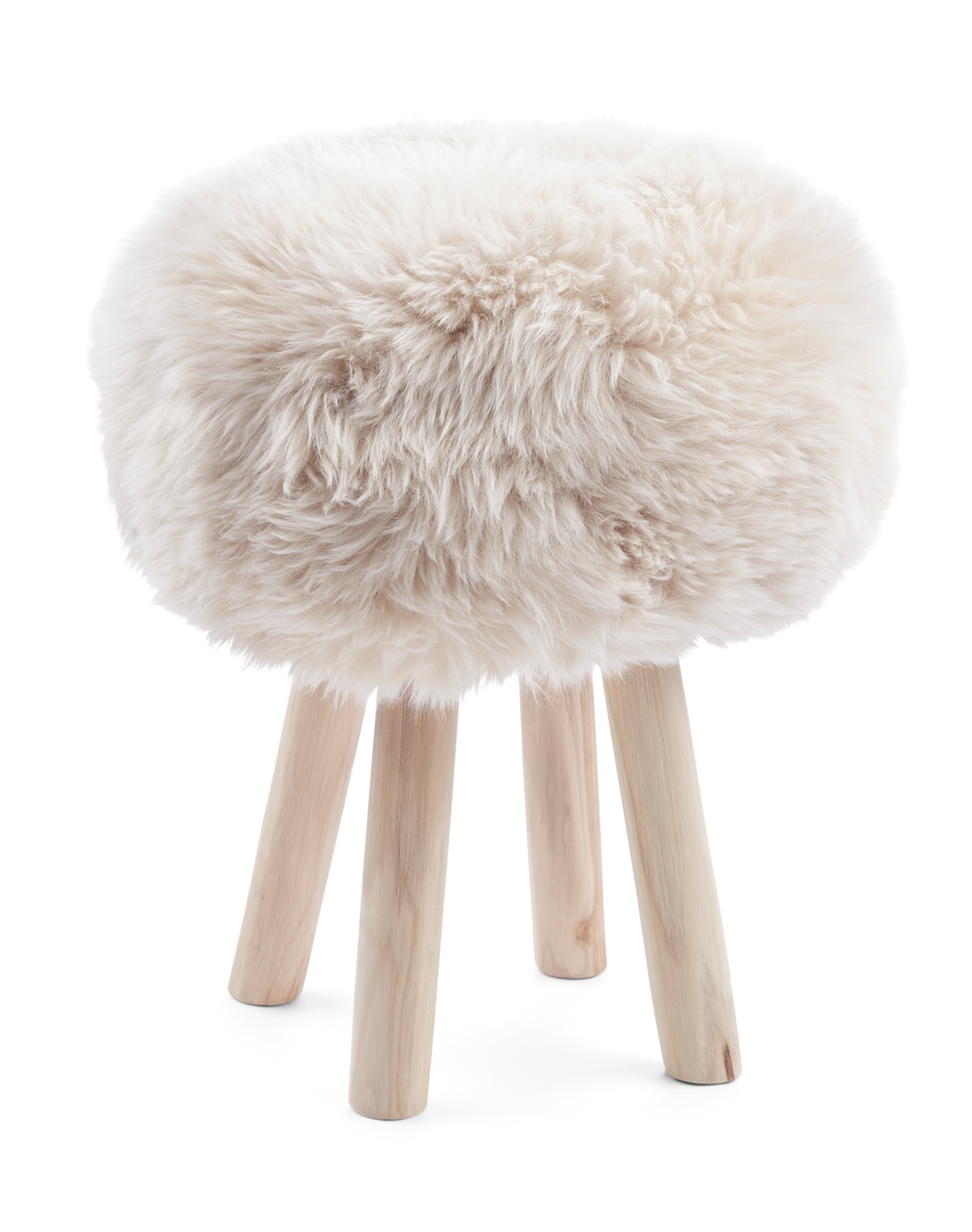 Uusiseelantilainen Lampaannahka Jakkaranpäällinen | Ø35xH17 cm Pellava
