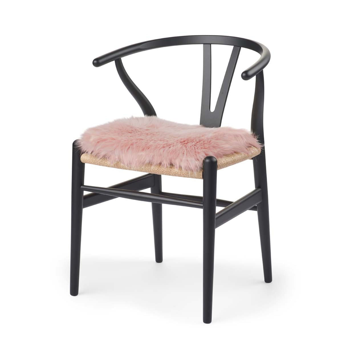 Pitkä Villa Lampaannahka Istuinpäällinen | Täytteellä | 37x37 cm Rosa