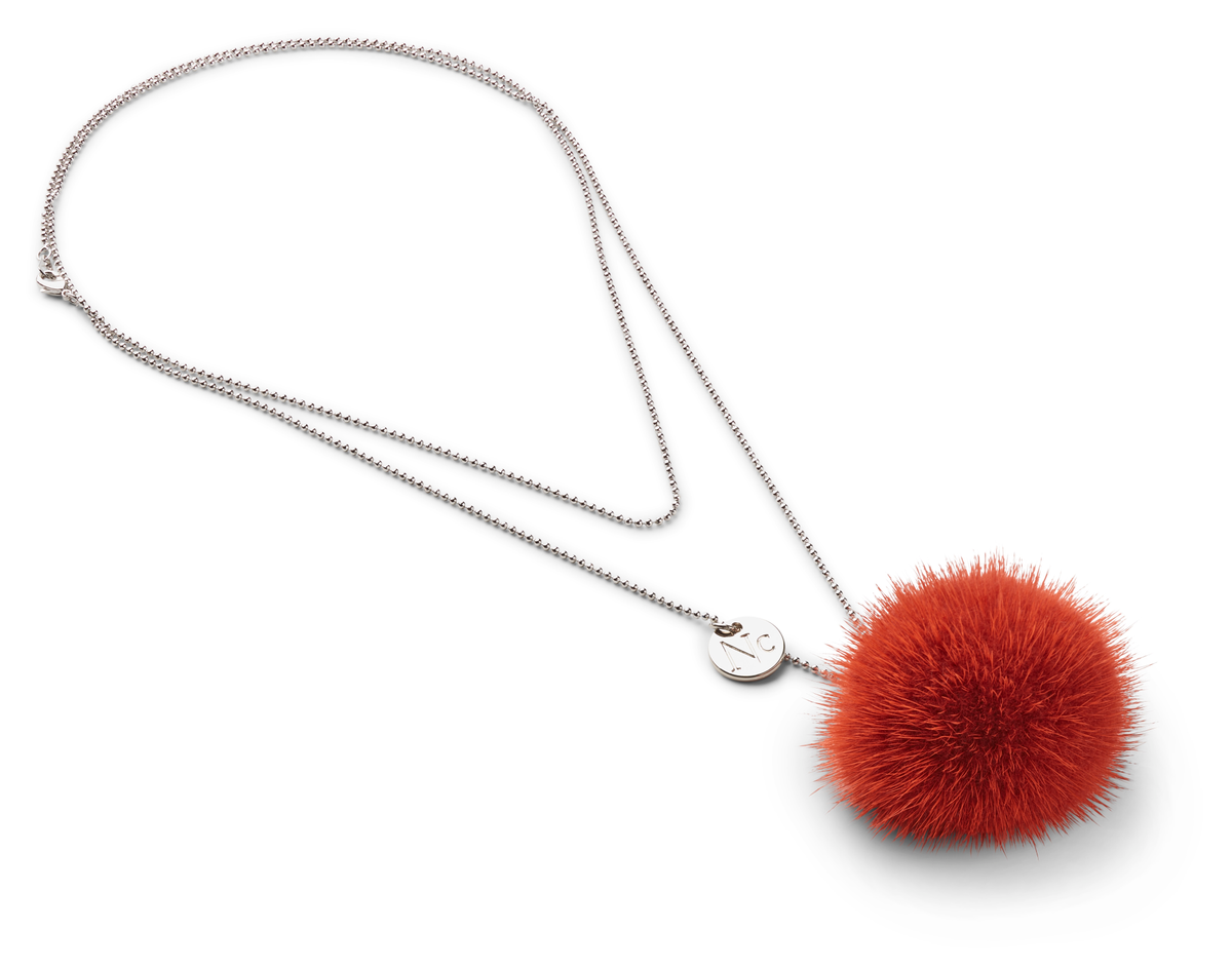 Kaulanauha Pom Pom Tiilenpunainen