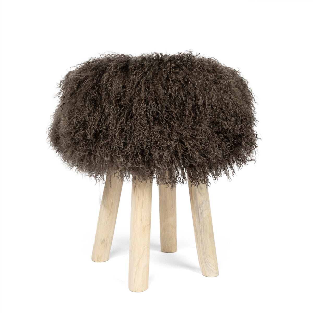 Tiibetiläinen jakkarapäällinen | Ø35xH17 cm Taupe