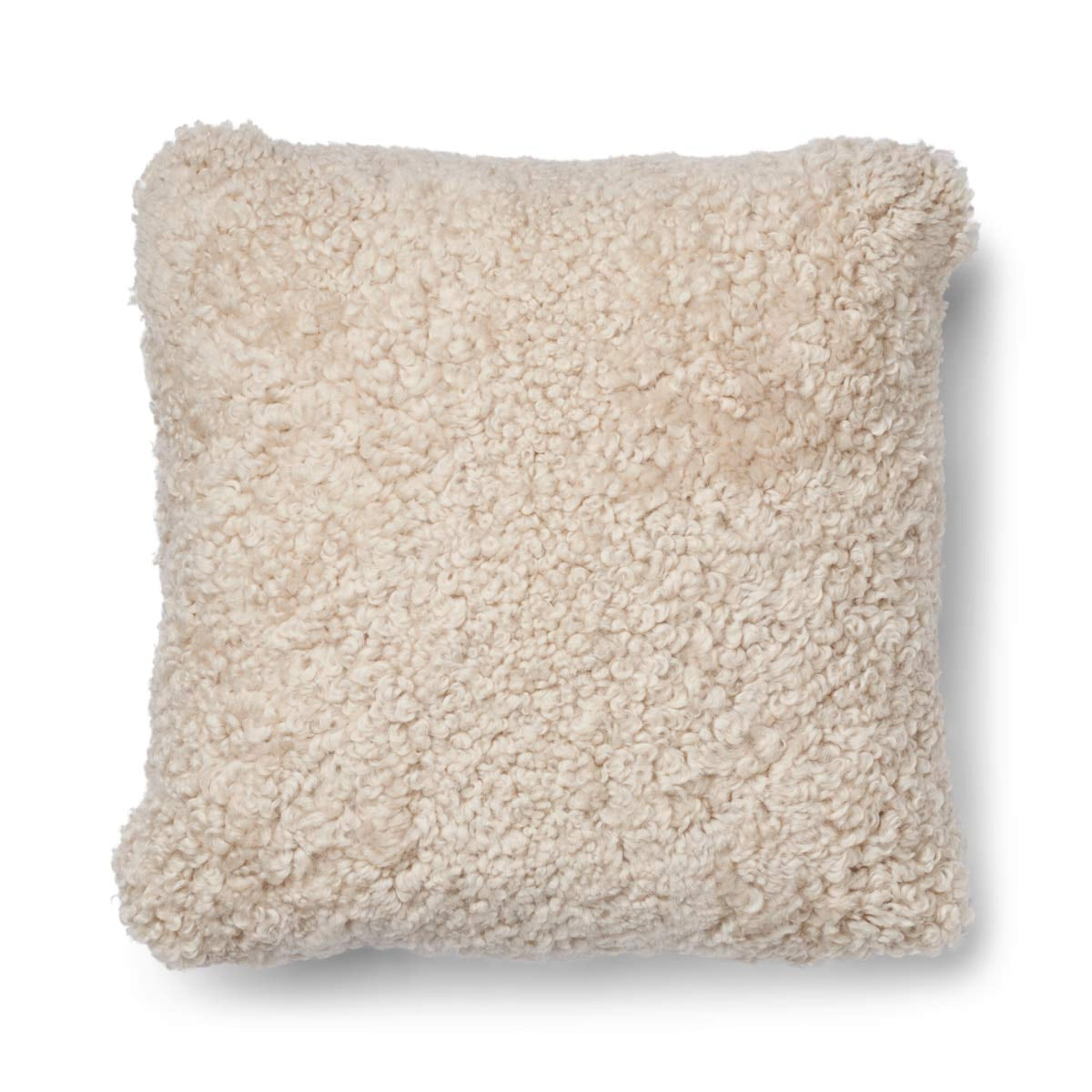 Lyhyen villan lampaannahkatyyny | Kaksipuolinen | 52x52 cm | 34x52 cm Beige/Helmi / 52x52 cm