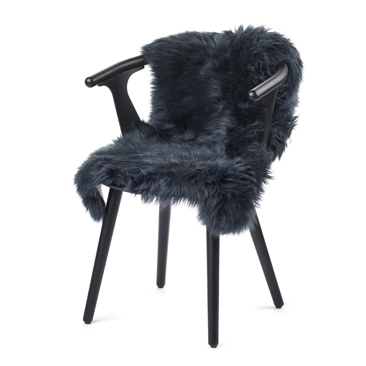 Premium | Uusiseelantilainen Lampaannahka | Pitkä Villa | 100 cm Navy