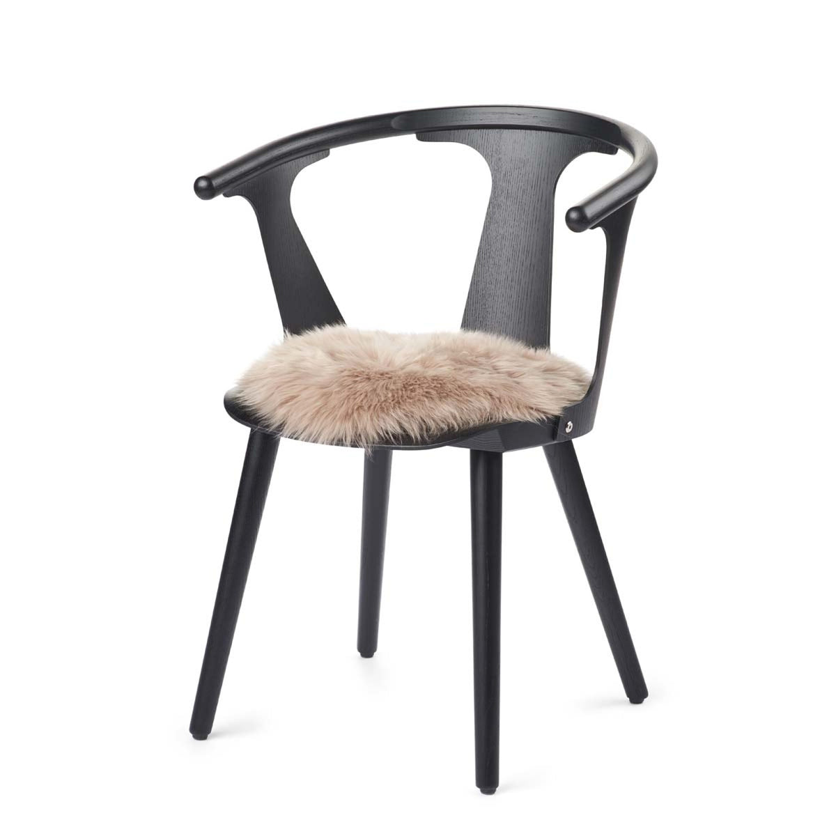Pitkä Villa Lampaannahka Istuinpäällinen | Ø38 cm Lämmin hiekka