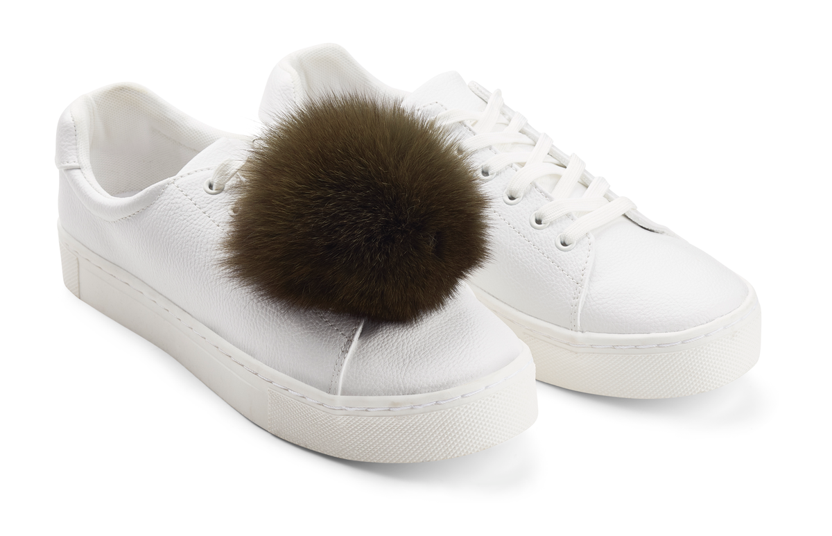 Kenkien Pompom-klipsi Khaki