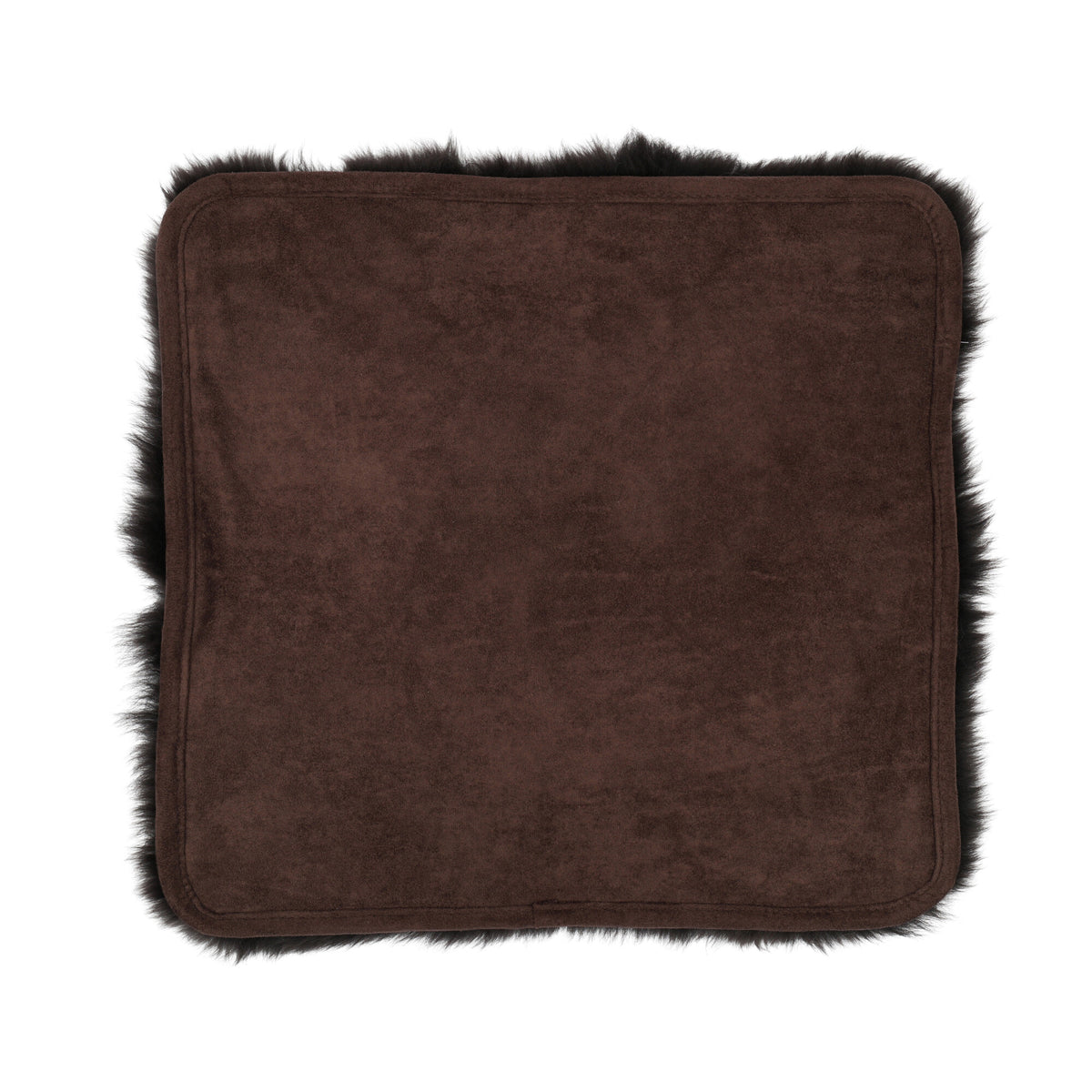 Istuinpäällinen | Selkäpuolella | Pitkä villa | Uusi-Seelanti | 40x40 cm Suklaa