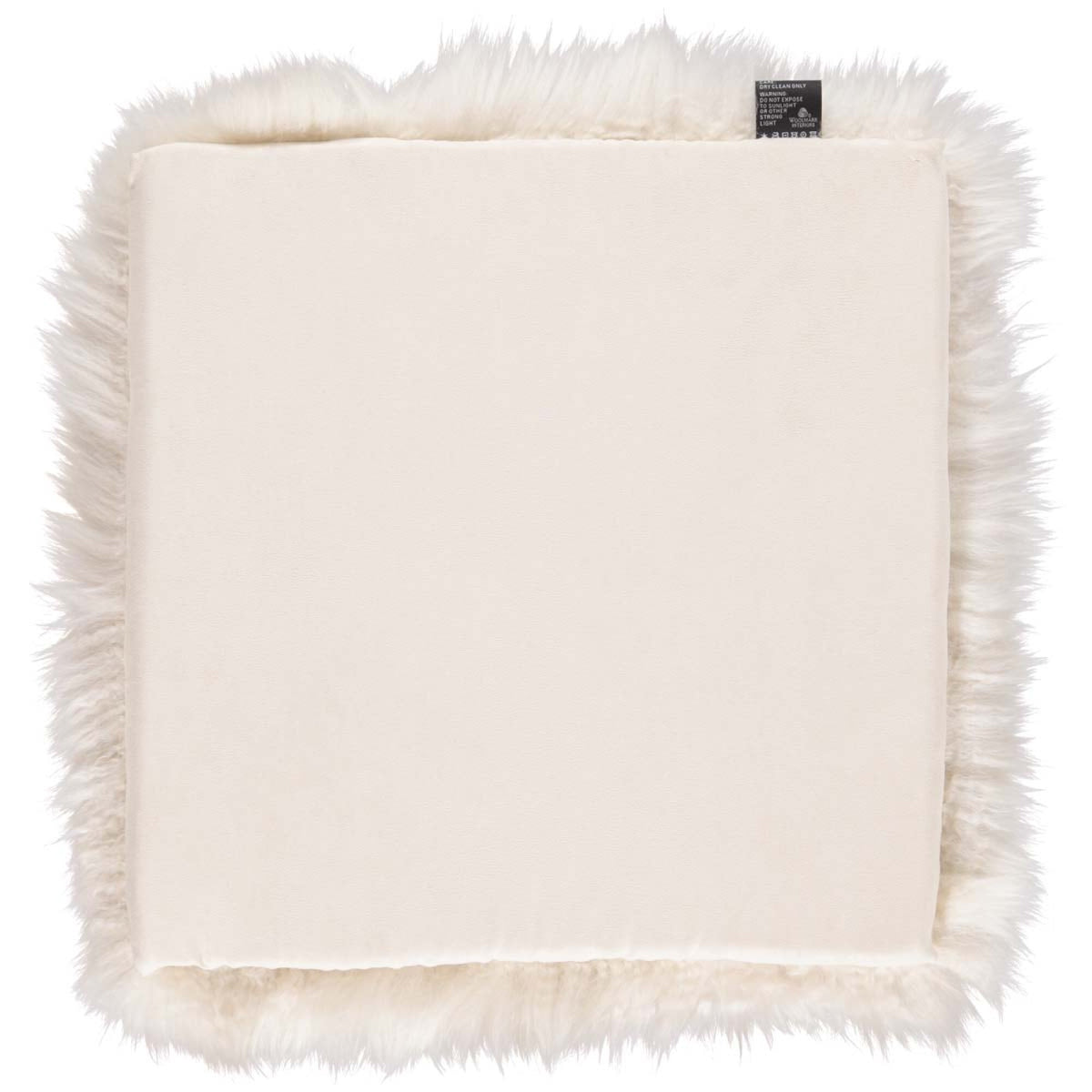 Pitkä Villa Lampaannahka Istuinpäällinen | Täytteellä | 37x37 cm Pellava