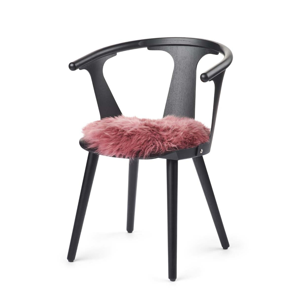 Pitkä Villa Lampaannahka Istuinpäällinen | Ø38 cm Vanha roosa