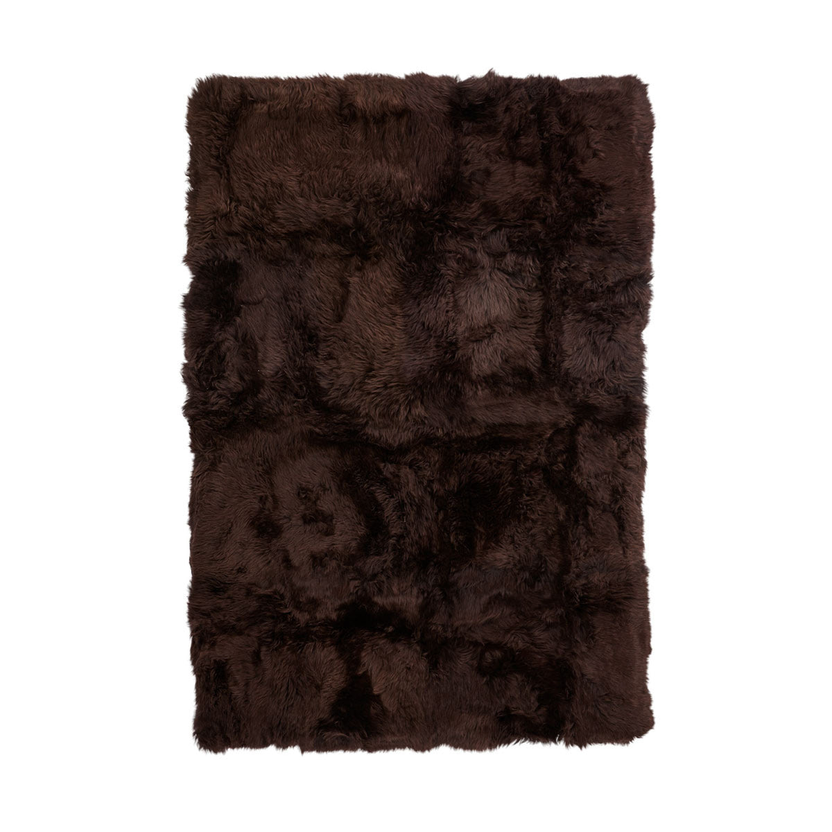 Pitkän villan lampaannahkamatto – Design Suklaa / 200x300 cm