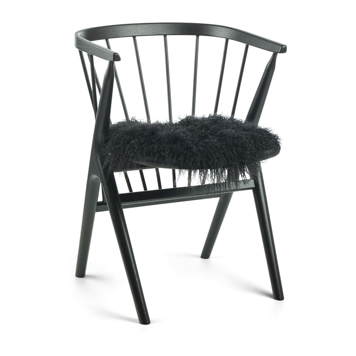 Tiibetiläinen Lampaannahka Istuinpäällinen | 38 cm Musta