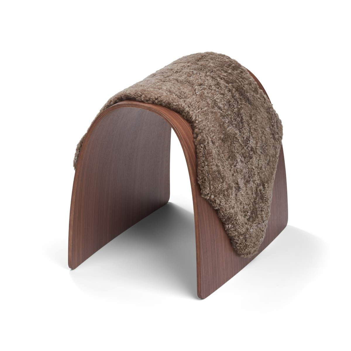 Sheep Stool -päällinen | Lyhyt villa Taupe / 67x30 cm