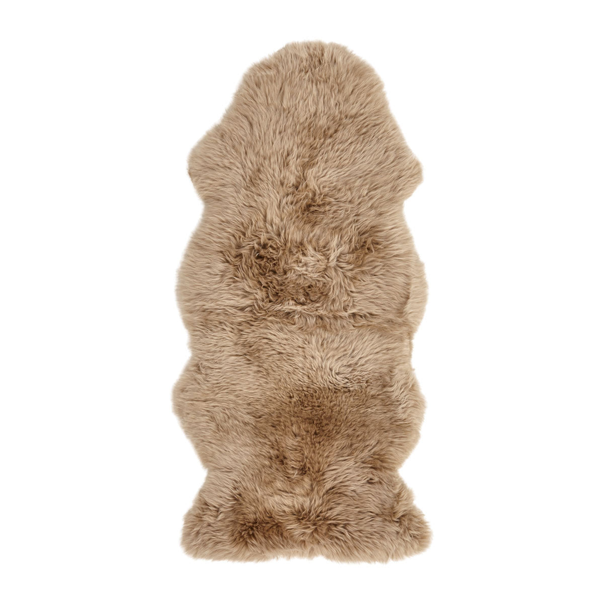 Premium-laatu | Uusiseelantilainen lampaannahka | Pitkä villa | Matto 135 cm Taupe