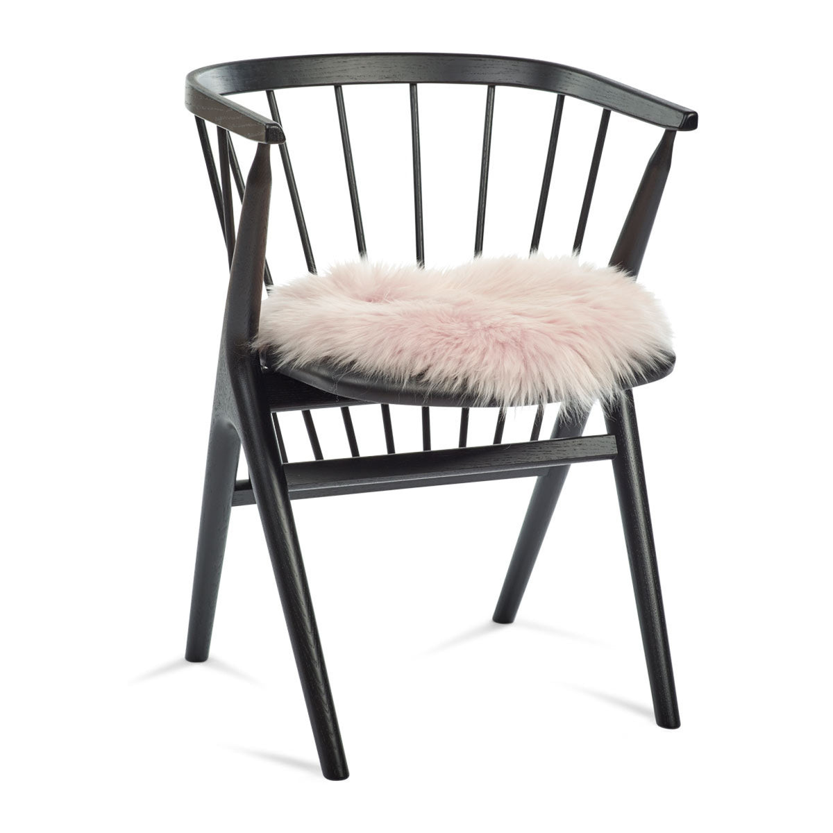 Pitkä Villa Lampaannahka Istuinpäällinen | Ø38 cm Karkkipinkki