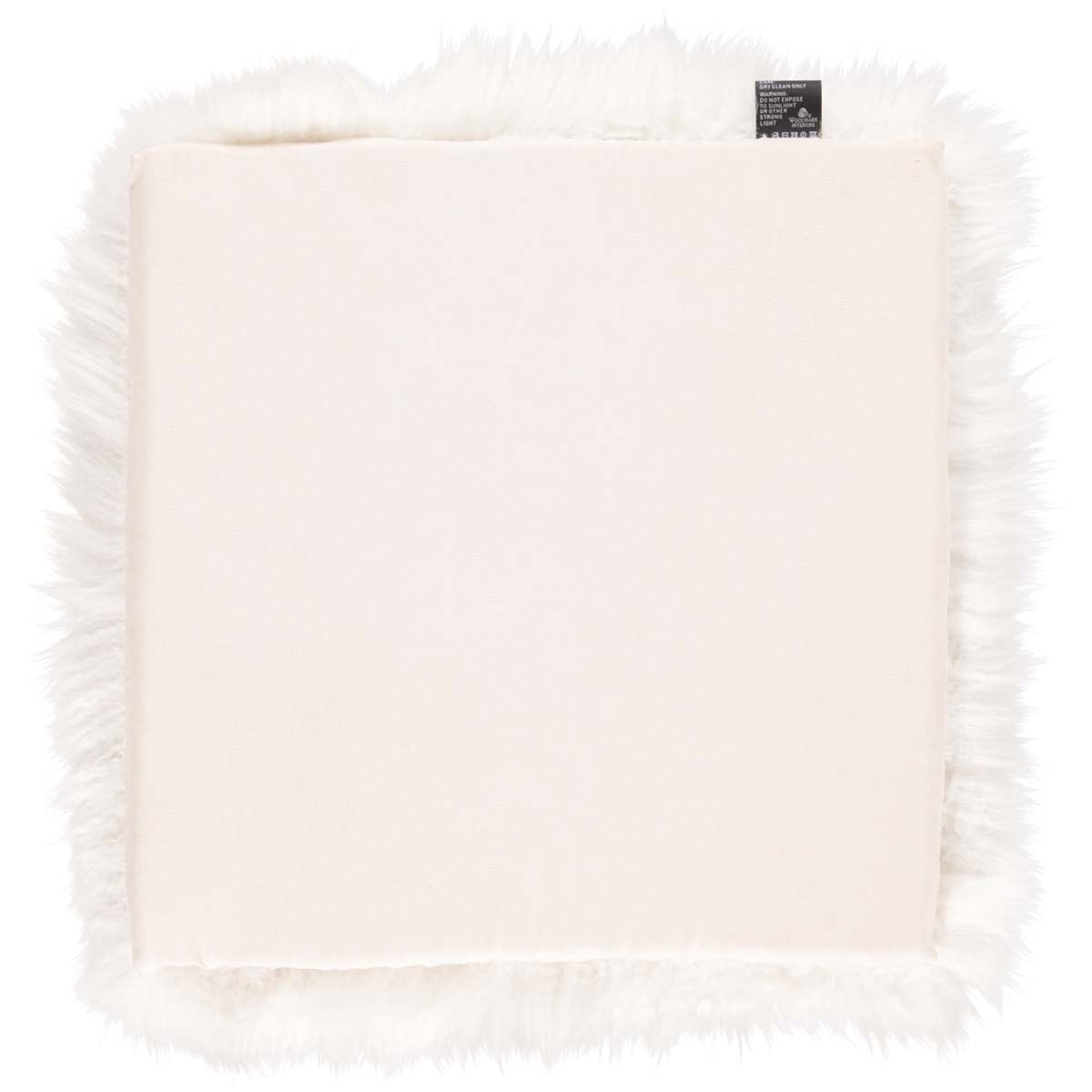 Pitkä Villa Lampaannahka Istuinpäällinen | Täytteellä | 37x37 cm Norsunluu