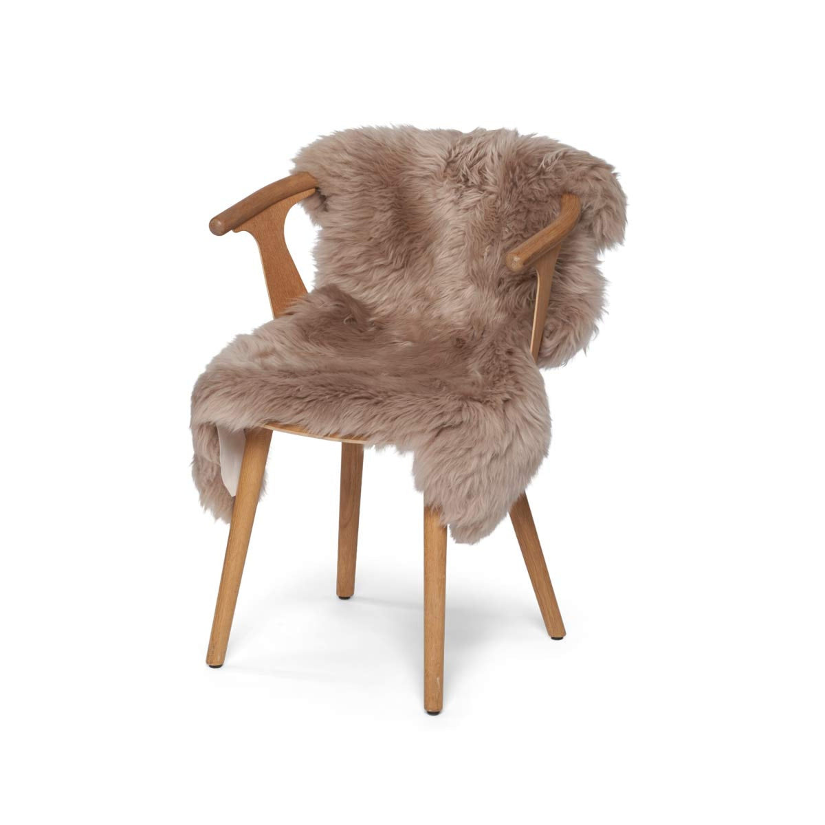 Merinolampaannahka värjätty | Uusi-Seelanti | Pitkä villa | n. 90x60 cm Lämmin harmaa -sarja