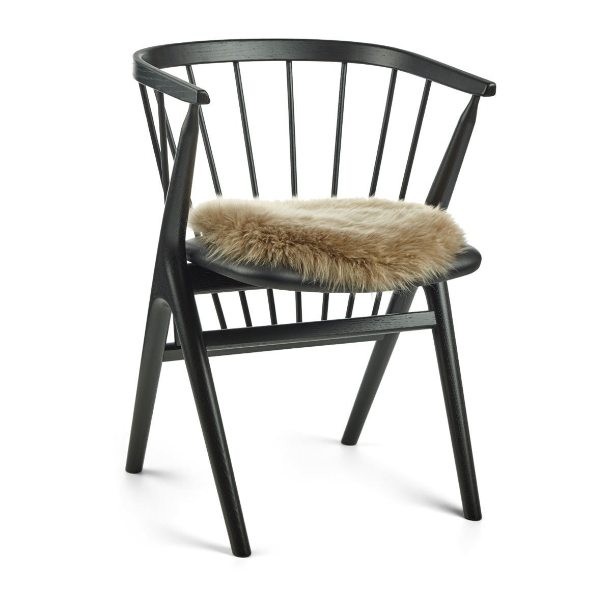 Pitkä Villa Lampaannahka Istuinpäällinen | Ø38 cm Taupe