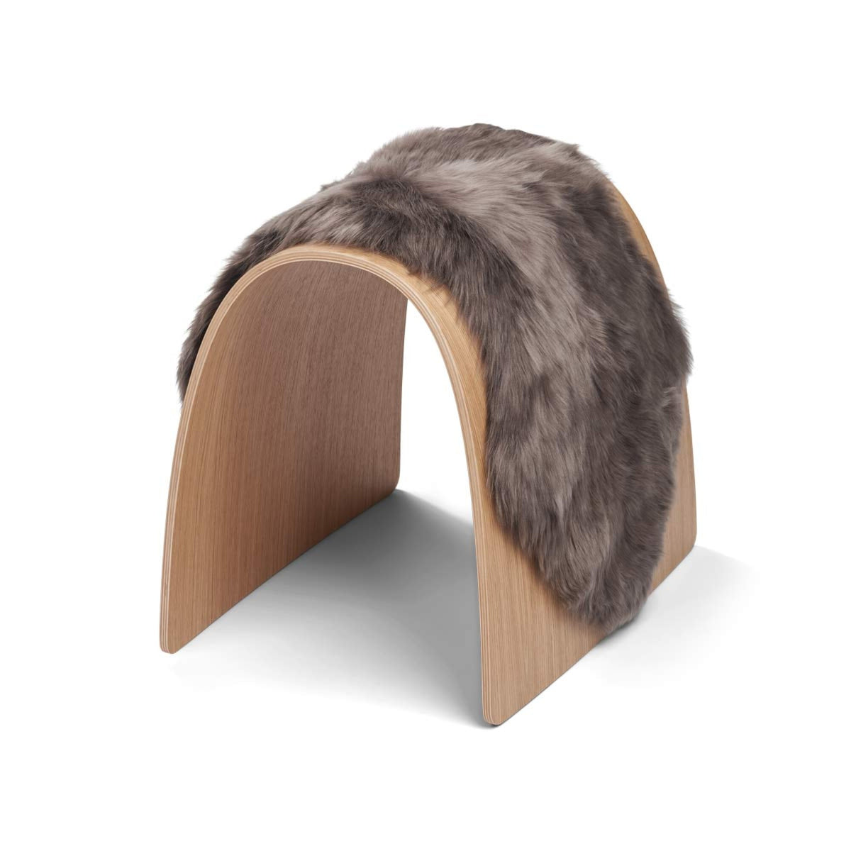 Sheep Stool -päällinen | Pitkä villa Pähkinä / 67x30 cm