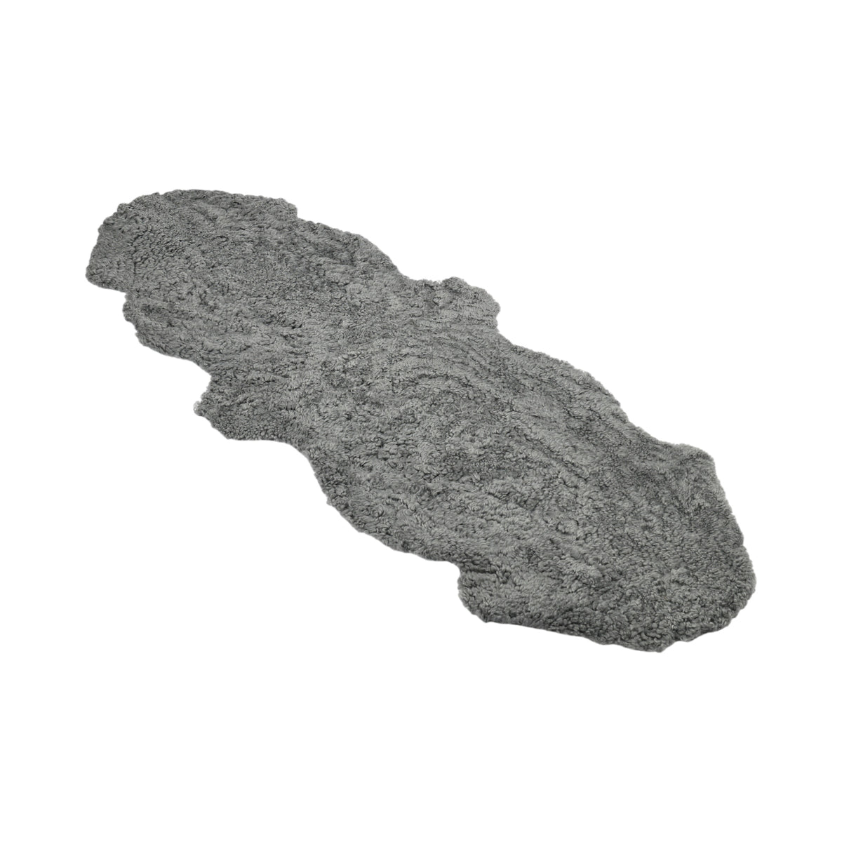 Kaksinkertainen lampaannahka | Lyhyt villa | Uusi-Seelanti | 160x60 cm Skandinavia vaaleanharmaa