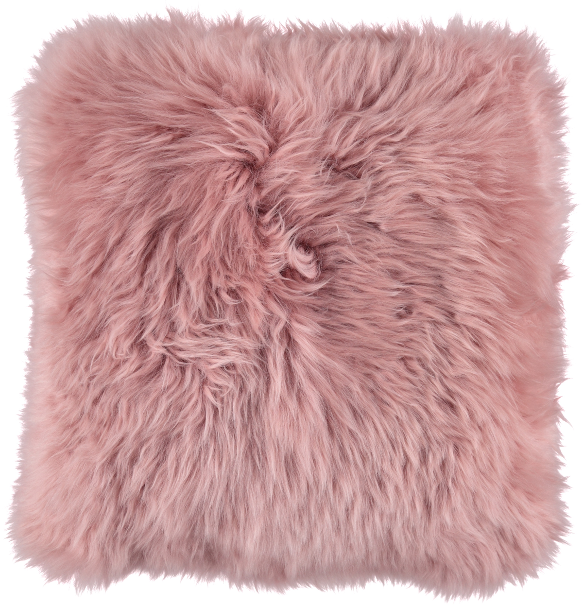 Pitkä Villa Lampaannahkatyyny | 35x35 cm Rosa