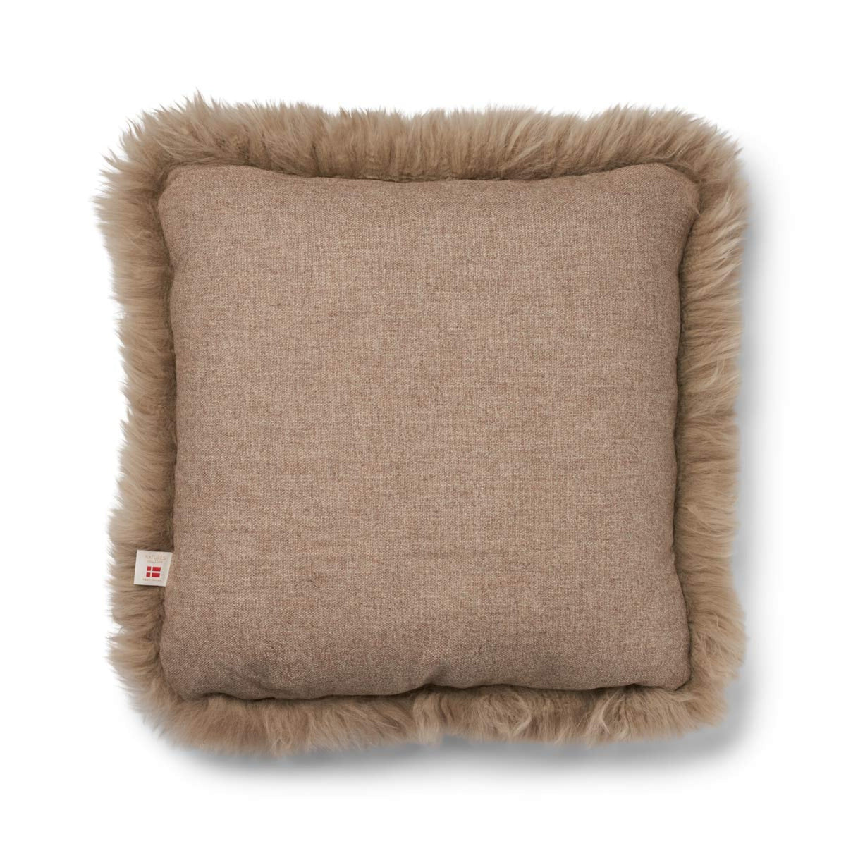 Pitkä Villa Lampaannahkatyyny | 52x52 cm | 34x52 cm Beige/Taupe / 52x52 cm