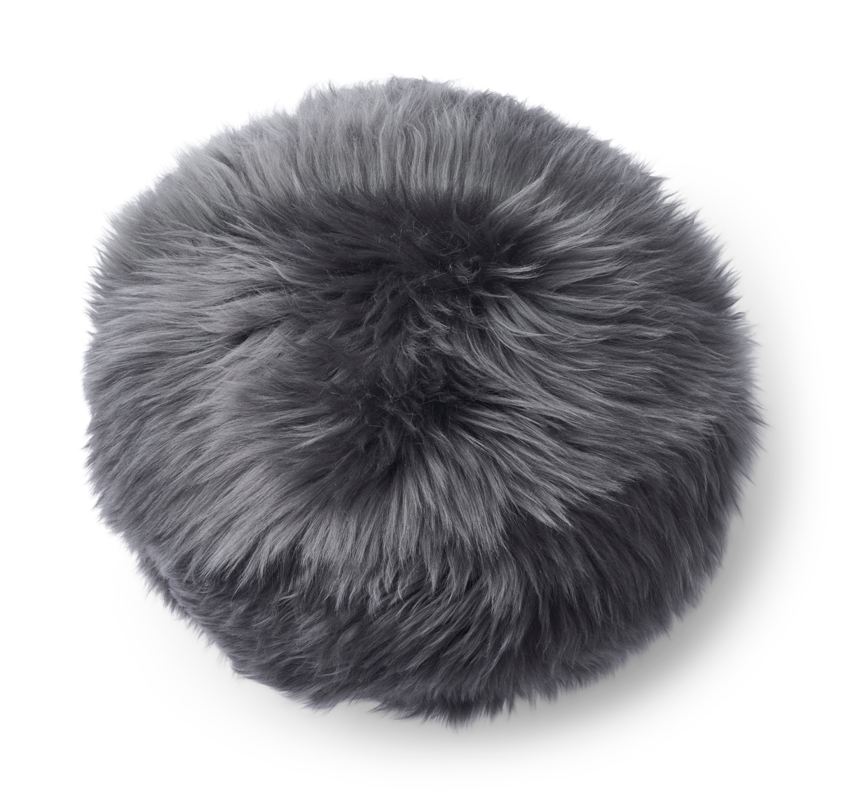 Angelite-pyöreä tyyny | D30 cm | D25 | D35 | Pitkä villa Teräs / D30 cm