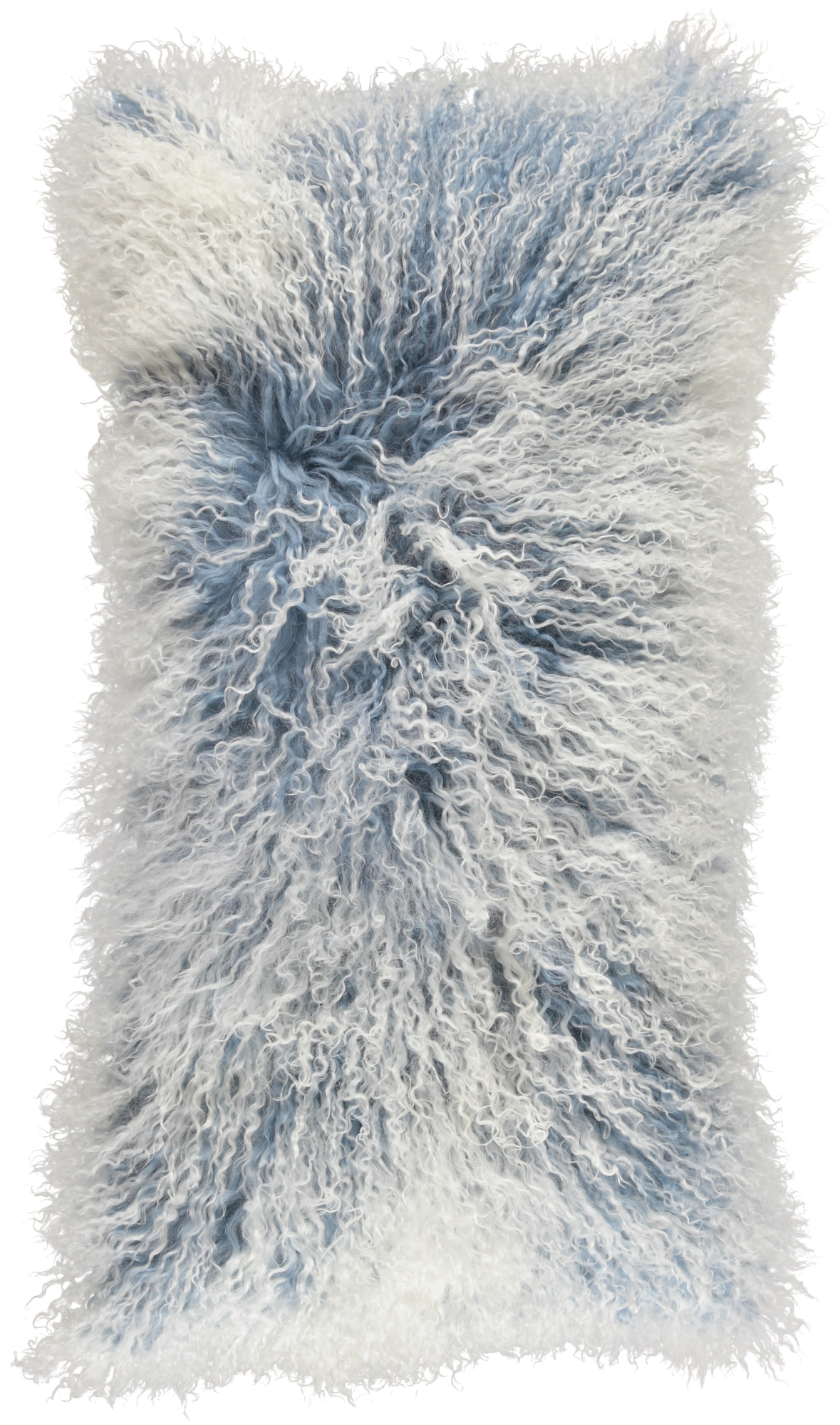 Snow Collection Kihara Tyyny | Mongolialainen Lampaannahka Haalistunut denim/Lumikärki / 28x56 cm
