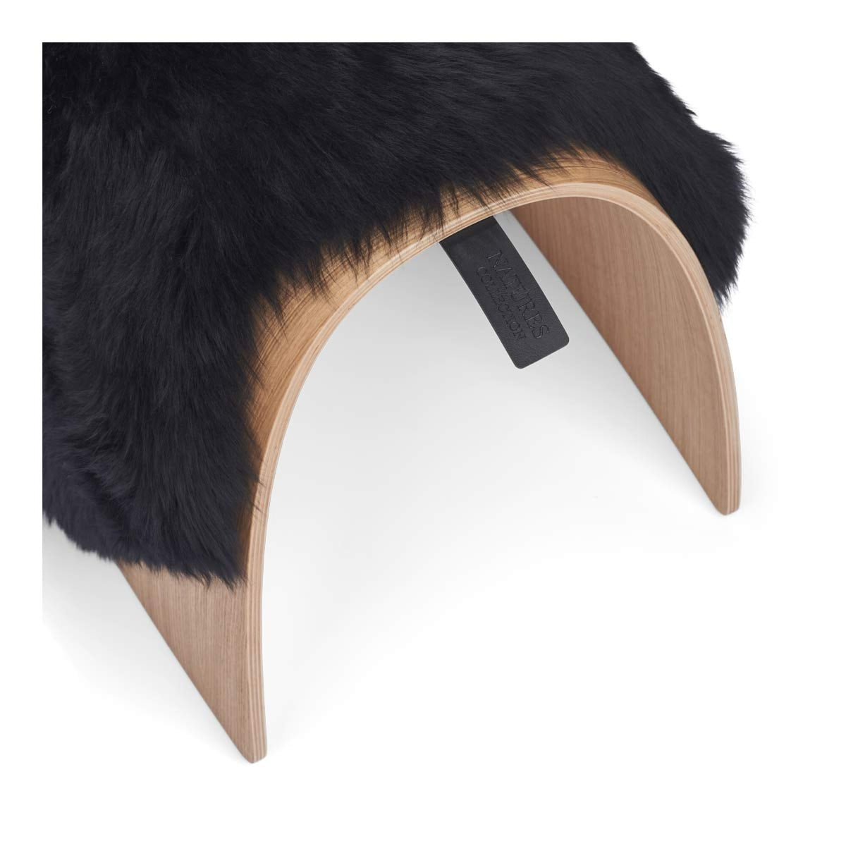 Sheep Stool -päällinen | Pitkä villa Musta / 100x37 cm