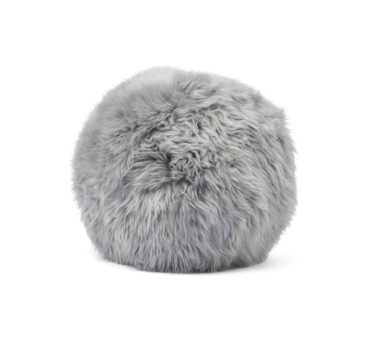 Angelite-pyöreä tyyny | D30 cm | D25 | D35 | Pitkä villa Vaaleanharmaa / D35 cm