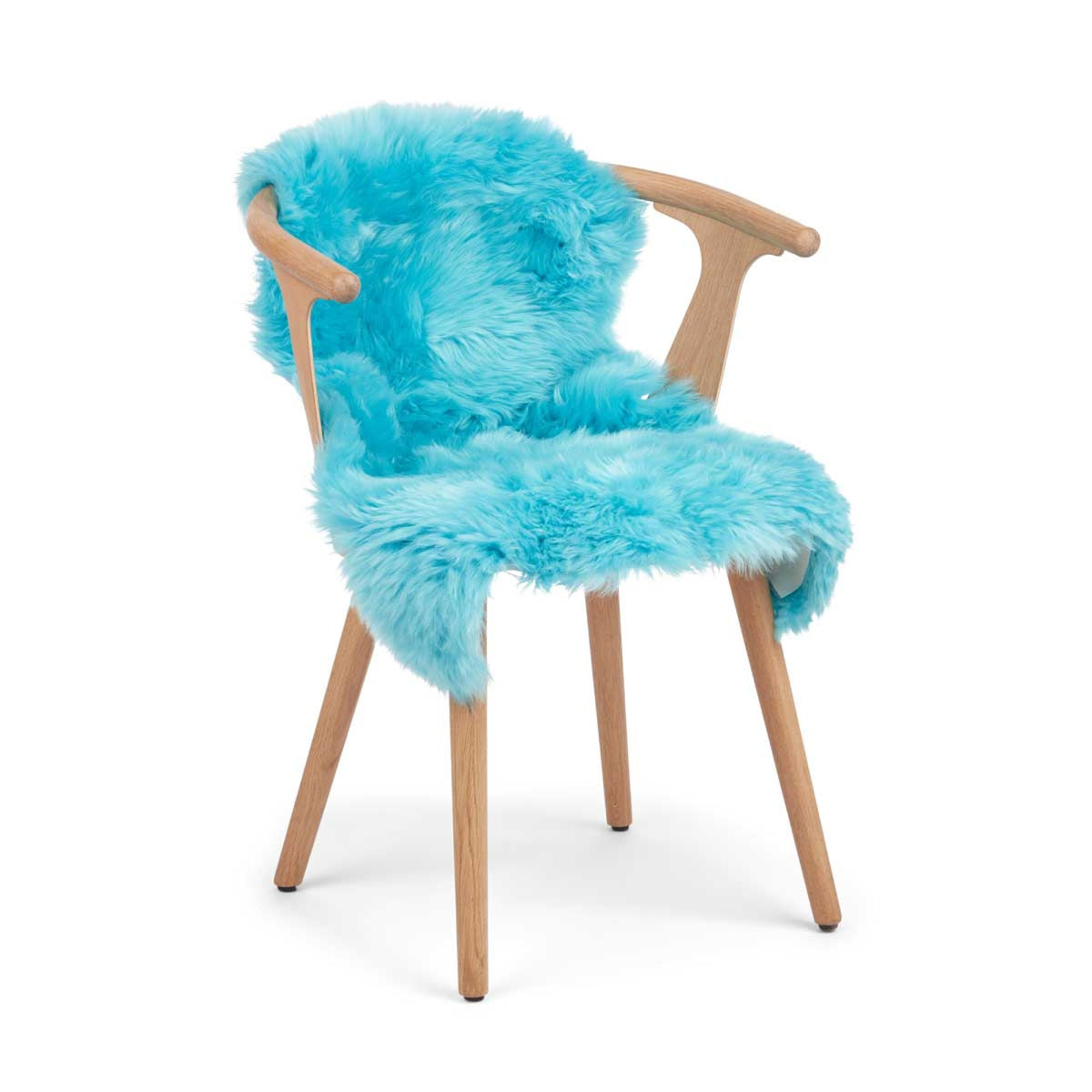 Uusiseelantilainen Lampaannahka | Pitkä Villa | Värjätty | 90 cm Koralliriikinkukko