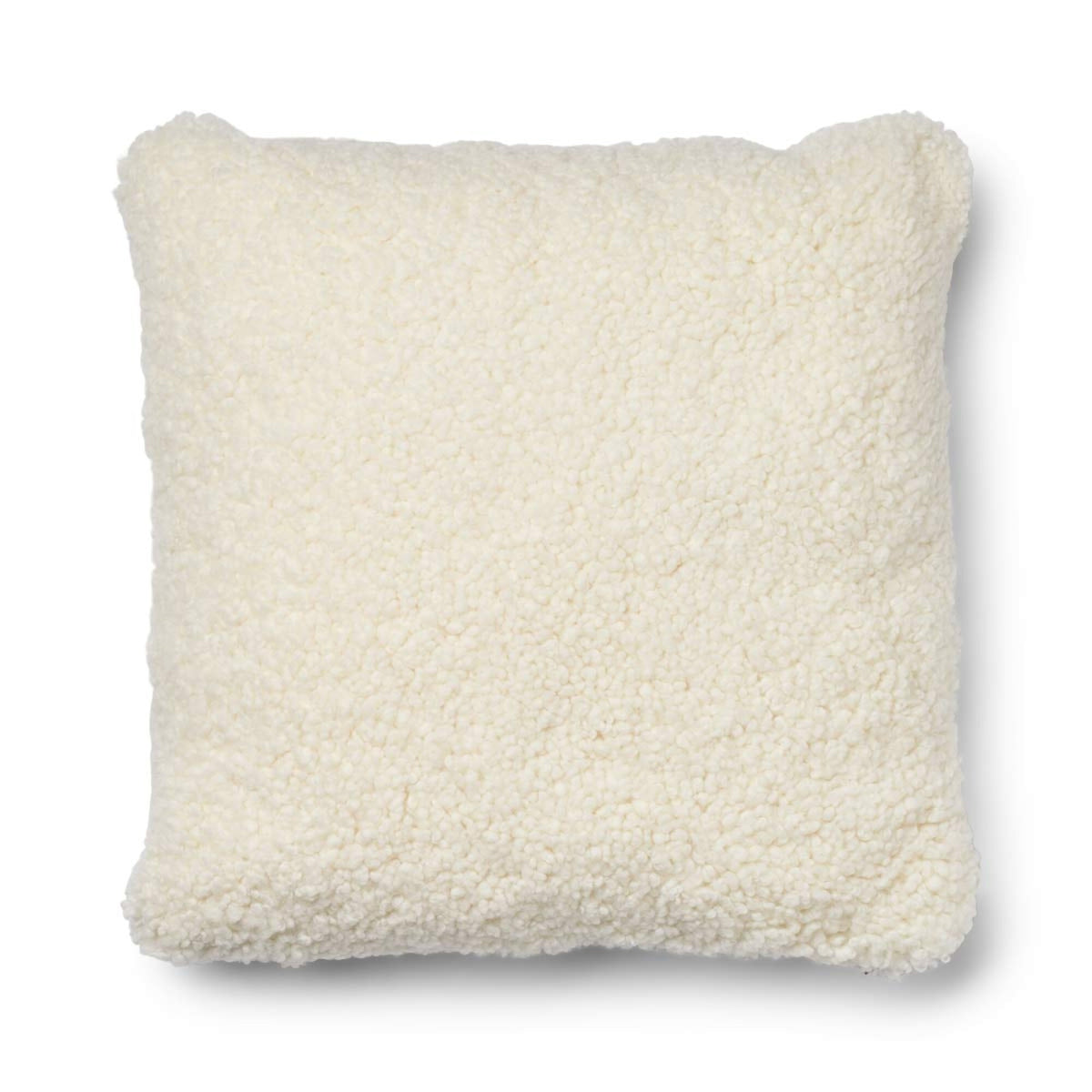 Kaksipuolinen tyyny | Lyhyt villa | 52x52 cm Oatmeal-Beige/Norsunluu