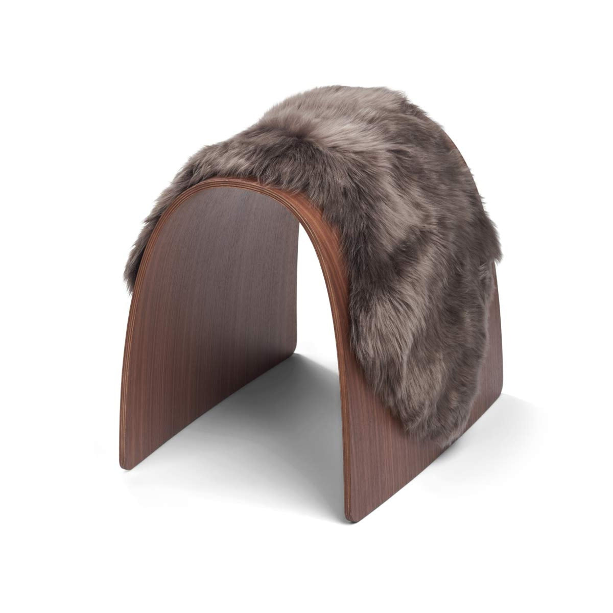 Sheep Stool -päällinen | Pitkä villa Pähkinä / 100x37 cm