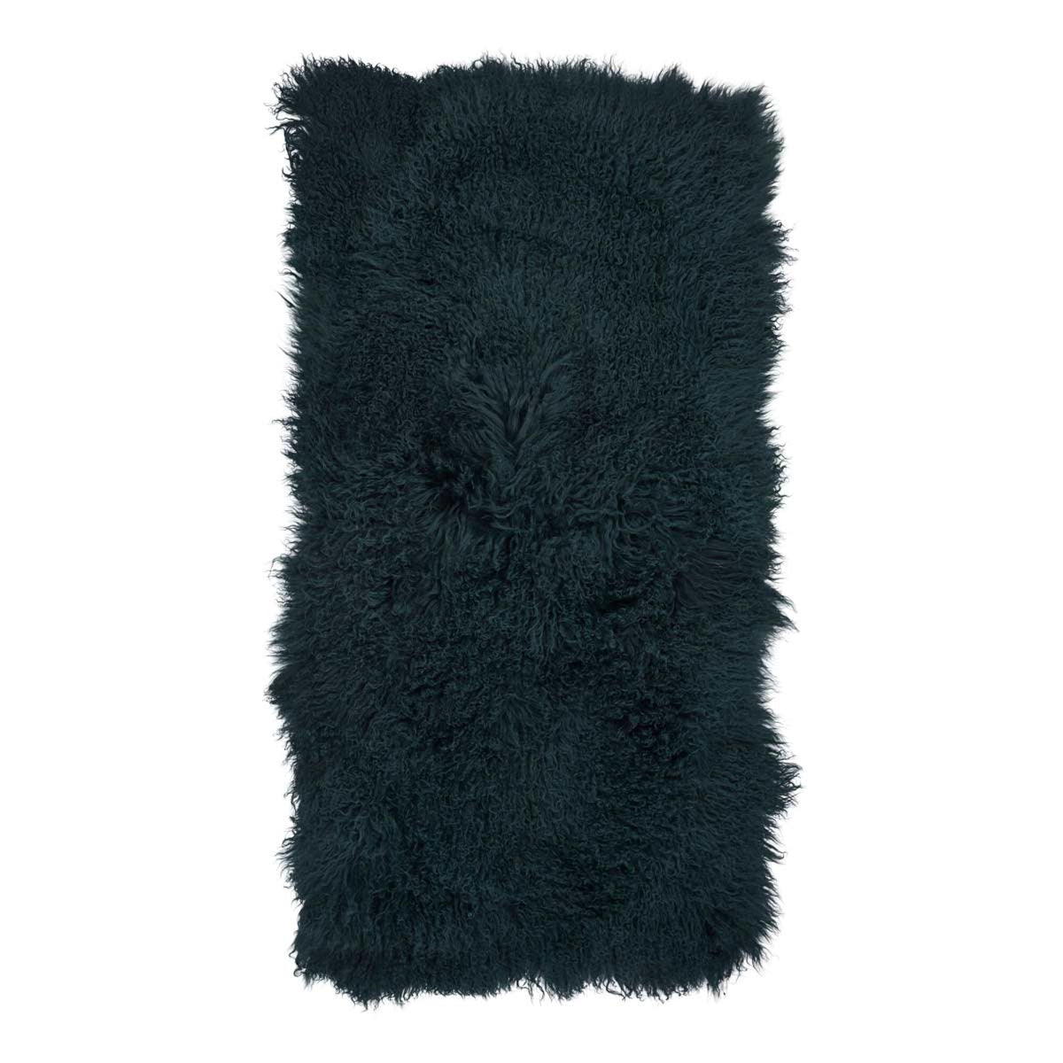 Tiibetiläinen Lampaannahkaviltti | Kihara Villa | 60x120 cm Kaspiansininen