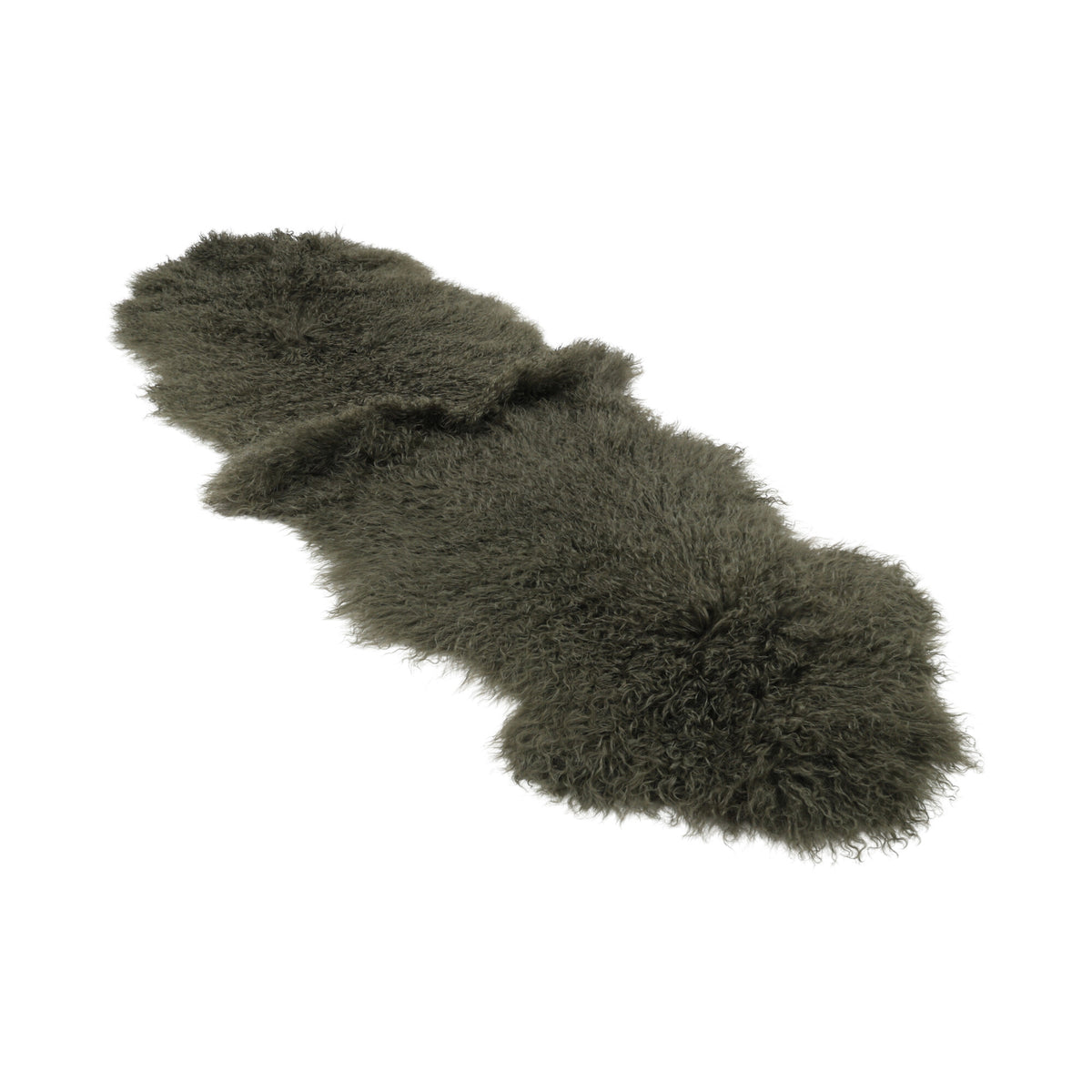 Kaksinkertainen mongolialainen lampaannahka | 150 x 55 cm Hedge Green